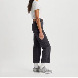 Levi's® Premium RIBCAGE STRAIGHT ANKLE WOMEN'S JEANS  | BLACK |  Size 31 W x 27